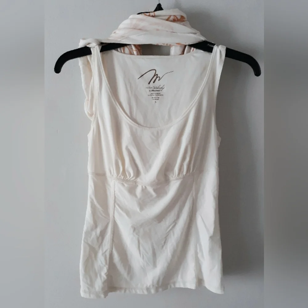 Miraclesuit Shapewear White Paisley Top Tunic Shaping Small